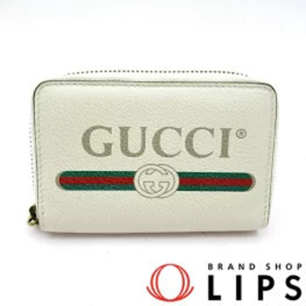 Gucci Card Coin Wallet Leather White